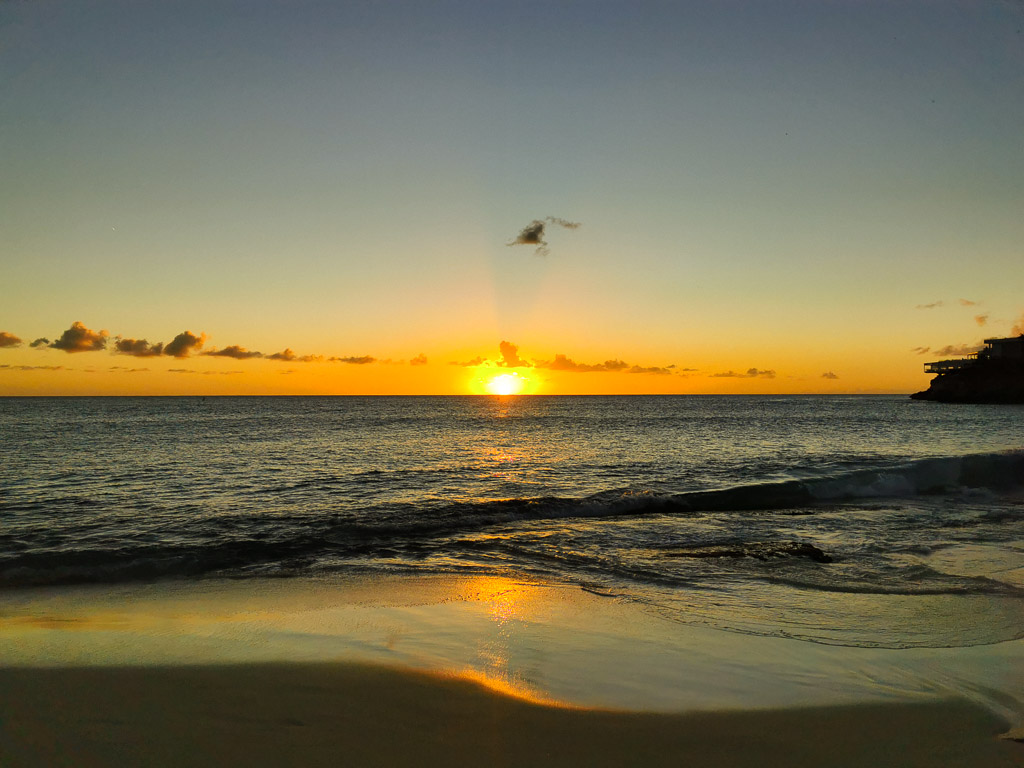 Maho Beach sunset